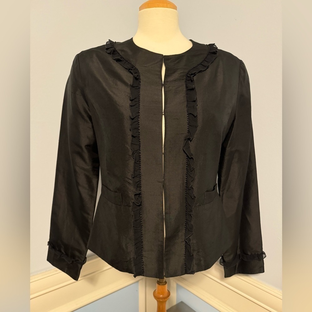 Mac & Jac - silk and beaded classic formal evening jacket